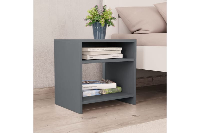 Sengeskabe 2 Stk. 40 X 30 X 40 Cm Spånplade Grå - Grå - Møbler - Borde - Aflastningsbord - Sengebord