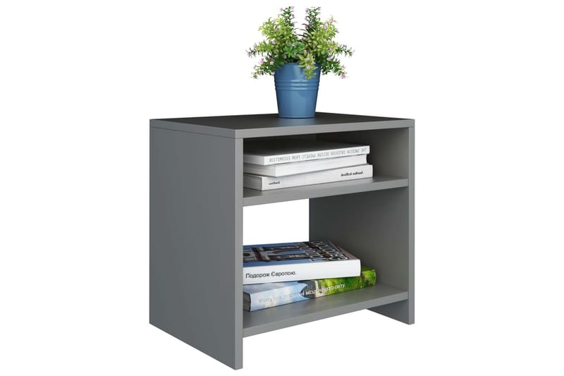 Sengeskabe 2 Stk. 40 X 30 X 40 Cm Spånplade Grå - Grå - Møbler - Borde - Aflastningsbord - Sengebord