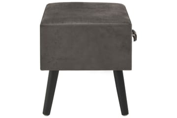 Sengeskabe 2 Stk. 40 X 35 X 40 Cm Fløjl Grå - Grå - Møbler - Borde - Aflastningsbord - Sengebord