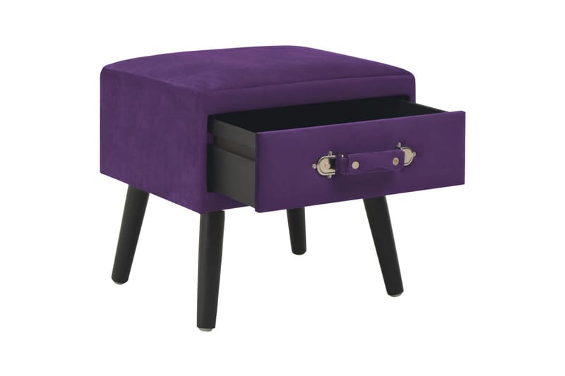 Sengeskabe 2 Stk. 40 X 35 X 40 Cm Fløjl Mørkelilla - Violet - Møbler - Borde - Aflastningsbord - Sengebord