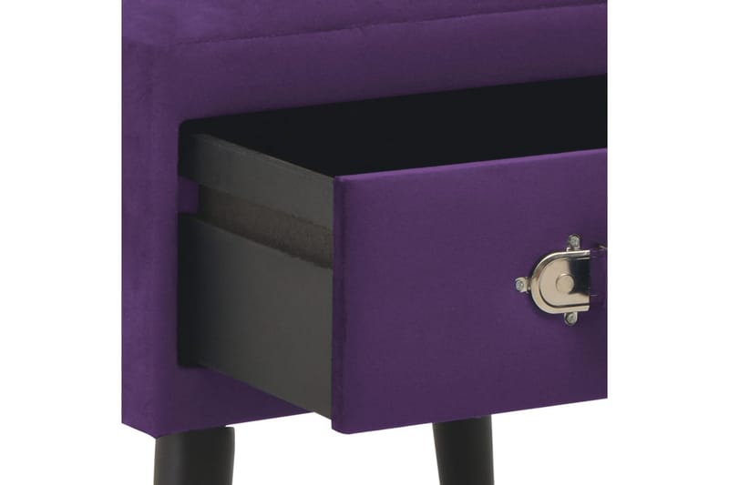 Sengeskabe 2 Stk. 40 X 35 X 40 Cm Fløjl Mørkelilla - Violet - Sengebord