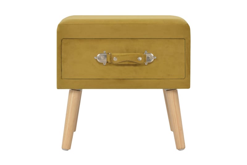Sengeskabe 2 Stk. 40 X 35 X 40 Cm Fløjl Sennepsfarvet - Gul - Møbler - Borde - Aflastningsbord - Sengebord