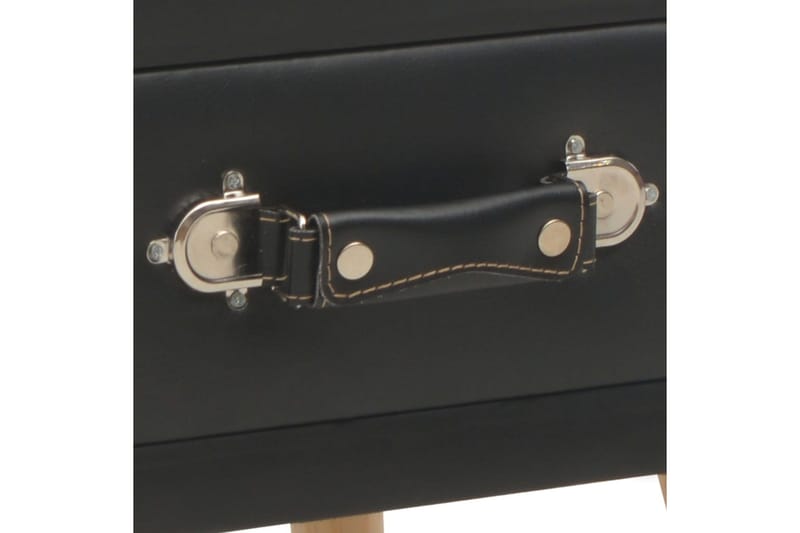 Sengeskabe 2 Stk. 40 X 35 X 40 Cm Kunstlæder Sort - Sort - Møbler - Borde - Aflastningsbord - Sengebord
