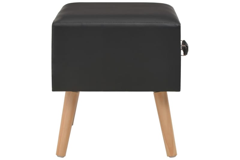 Sengeskabe 2 Stk. 40 X 35 X 40 Cm Kunstlæder Sort - Sort - Møbler - Borde - Aflastningsbord - Sengebord