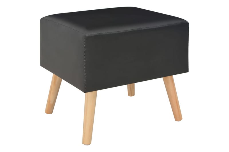 Sengeskabe 2 Stk. 40 X 35 X 40 Cm Kunstlæder Sort - Sort - Møbler - Borde - Aflastningsbord - Sengebord