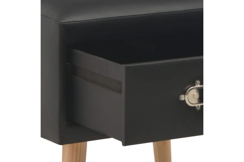 Sengeskabe 2 Stk. 40 X 35 X 40 Cm Kunstlæder Sort - Sort - Møbler - Borde - Aflastningsbord - Sengebord