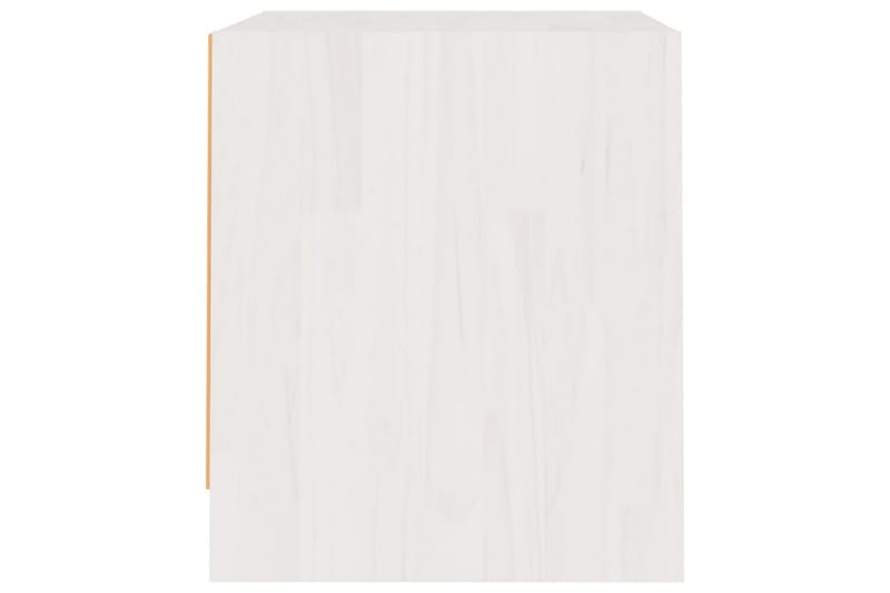 sengeskabe 2 stk. 40x30,5x35,5 cm massivt fyrretræ hvid - Hvid - Sengebord