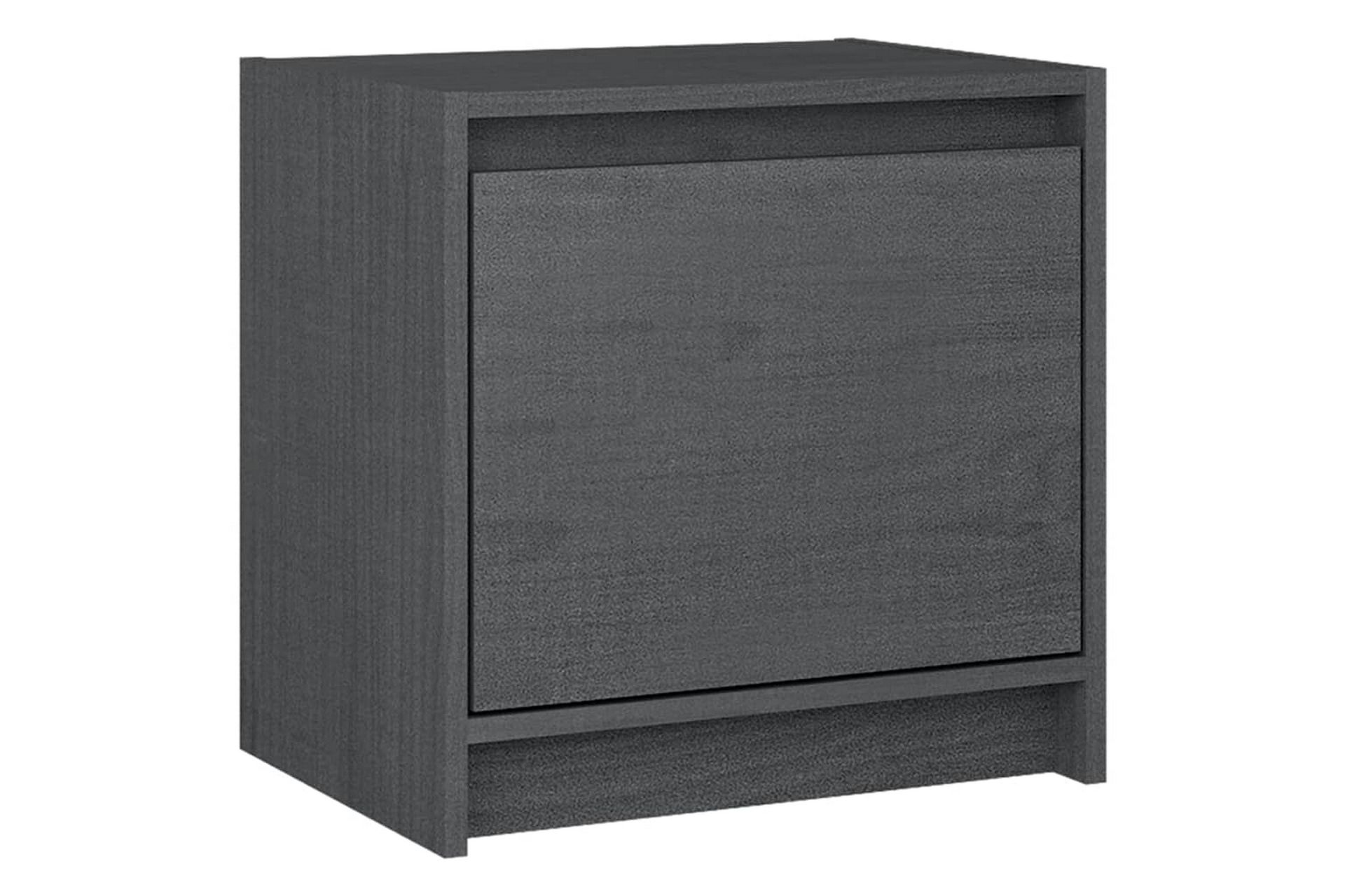 sengeskabe 2 stk. 40x30,5x40 cm massivt fyrretræ grå - Grå - Møbler - Borde - Aflastningsbord - Sengebord
