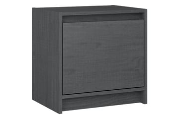 sengeskabe 2 stk. 40x30,5x40 cm massivt fyrretræ grå - Grå - Møbler - Borde - Aflastningsbord - Sengebord