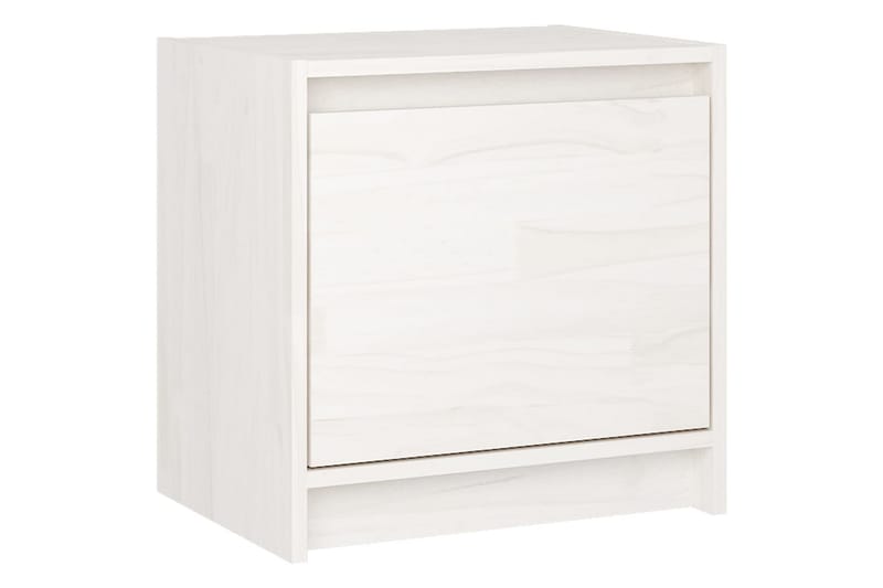 sengeskabe 2 stk. 40x30,5x40 cm massivt fyrretræ hvid - Hvid - Sengebord