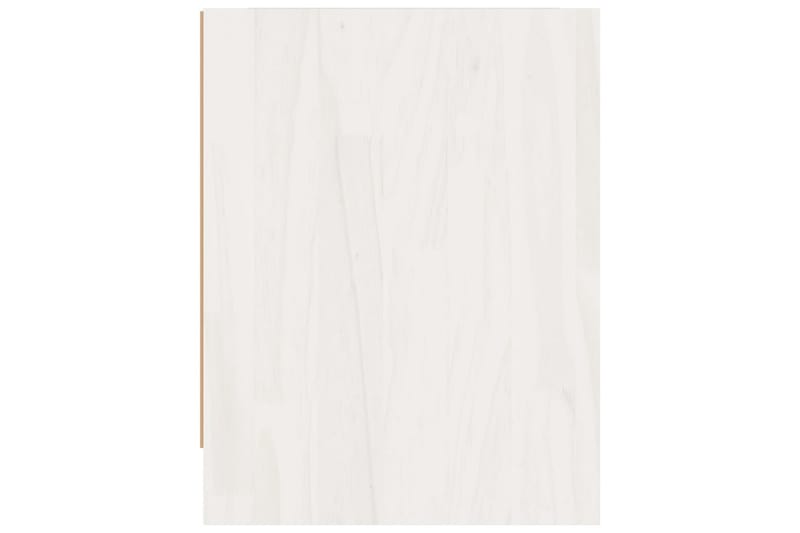 sengeskabe 2 stk. 40x30,5x40 cm massivt fyrretræ hvid - Hvid - Sengebord