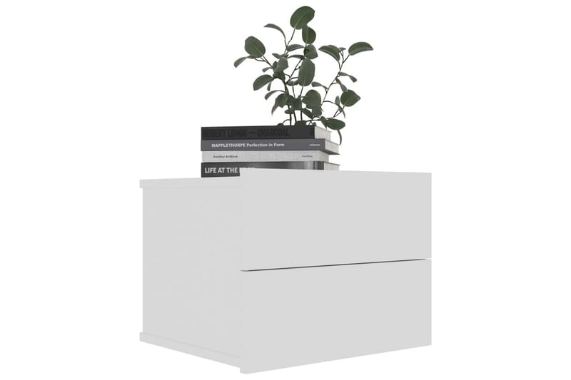 Sengeskabe 2 stk. 40x30x30 cm Spånplade Hvid - Hvid - Møbler - Borde - Aflastningsbord - Sengebord