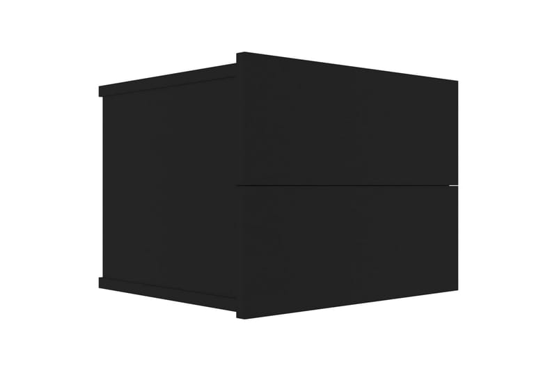 Sengeskabe 2 stk. 40x30x30 cm Spånplade Sort - Sort - Møbler - Borde - Aflastningsbord - Sengebord