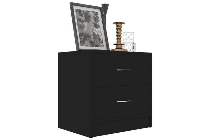 Sengeskabe 2 stk. 40x30x40 cm Spånplade Sort - Sort - Møbler - Borde - Aflastningsbord - Sengebord