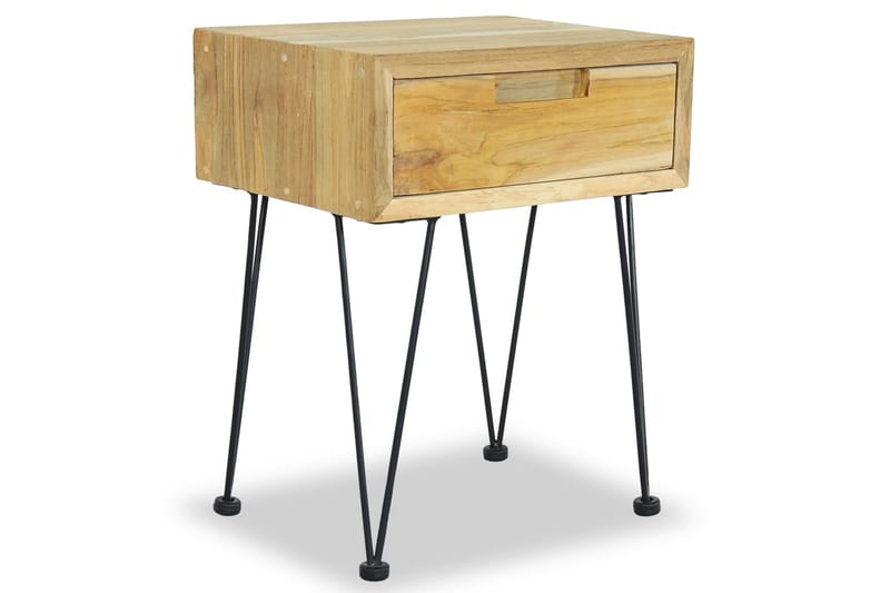 sengeskabe 2 stk. 40x30x50 cm massivt teaktræ - Brun - Møbler - Borde - Aflastningsbord - Sengebord