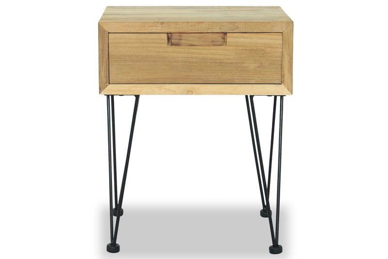 sengeskabe 2 stk. 40x30x50 cm massivt teaktræ - Brun - Møbler - Borde - Aflastningsbord - Sengebord