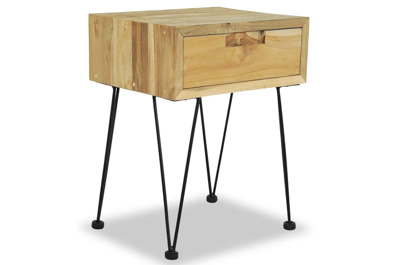 sengeskabe 2 stk. 40x30x50 cm massivt teaktræ - Brun - Møbler - Borde - Aflastningsbord - Sengebord