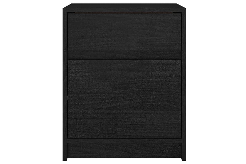 sengeskabe 2 stk. 40x31x50 cm massivt fyrretræ sort - Sort - Møbler - Borde - Aflastningsbord - Sengebord