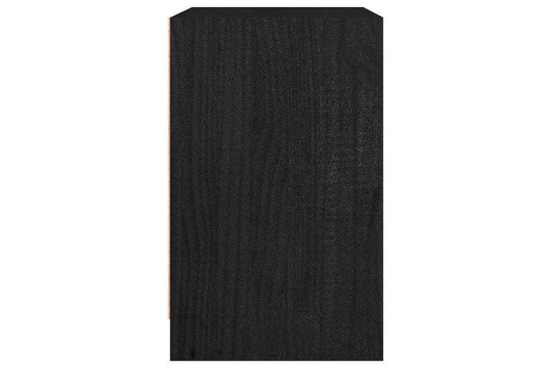 sengeskabe 2 stk. 40x31x50 cm massivt fyrretræ sort - Sort - Møbler - Borde - Aflastningsbord - Sengebord