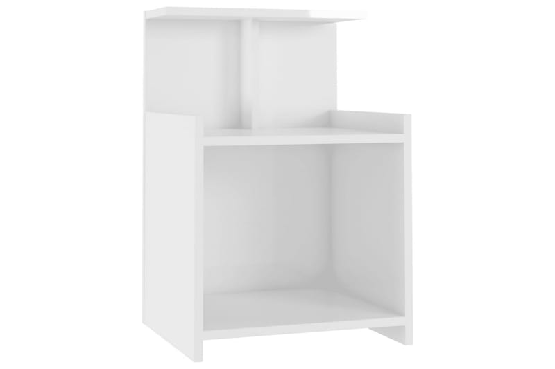 sengeskabe 2 stk. 40x35x60 cm hvid højglans - Hvid - Møbler - Borde - Aflastningsbord - Sengebord