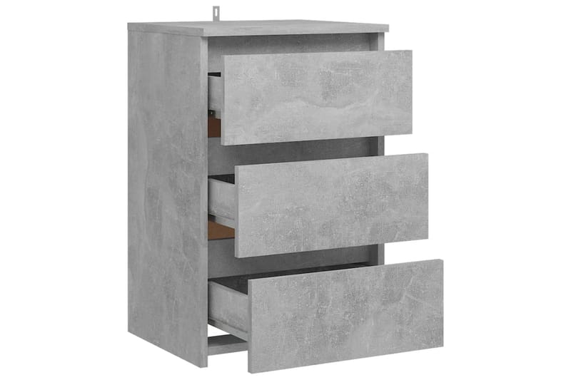 sengeskabe 2 stk. 40x35x62,5 cm spånplade betongrå - Grå - Møbler - Borde - Aflastningsbord - Sengebord