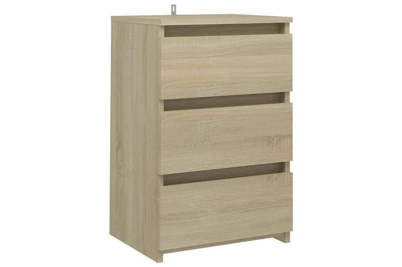 sengeskabe 2 stk. 40x35x62,5 cm spånplade sonoma-eg - Brun - Sengebord