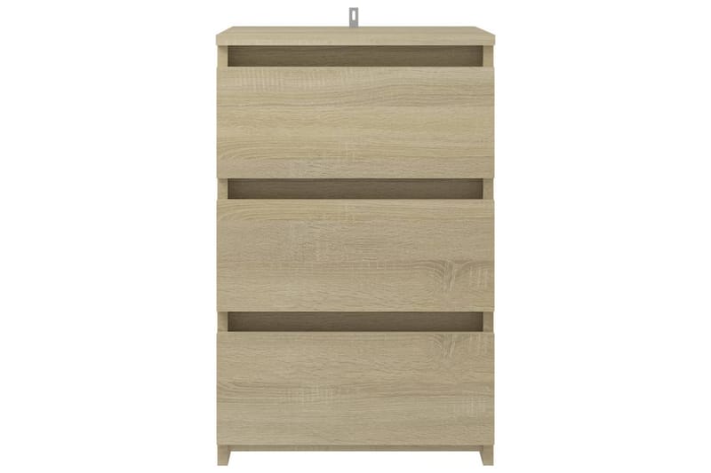 sengeskabe 2 stk. 40x35x62,5 cm spånplade sonoma-eg - Brun - Sengebord