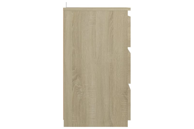 sengeskabe 2 stk. 40x35x62,5 cm spånplade sonoma-eg - Brun - Sengebord