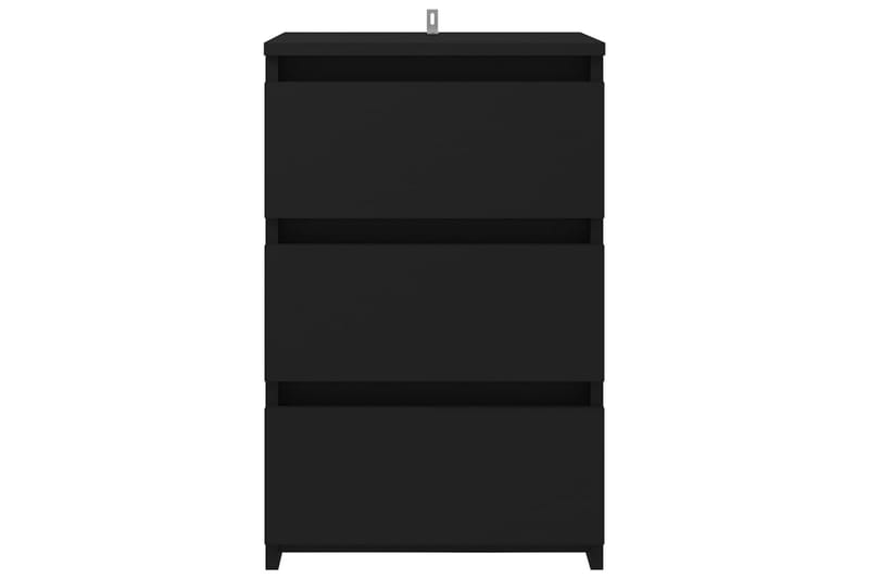 sengeskabe 2 stk. 40x35x62,5 cm spånplade sort - Sort - Møbler - Borde - Aflastningsbord - Sengebord