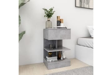 sengeskabe 2 stk. 40x35x65 cm betongrå - Grå - Møbler - Borde - Aflastningsbord - Sengebord