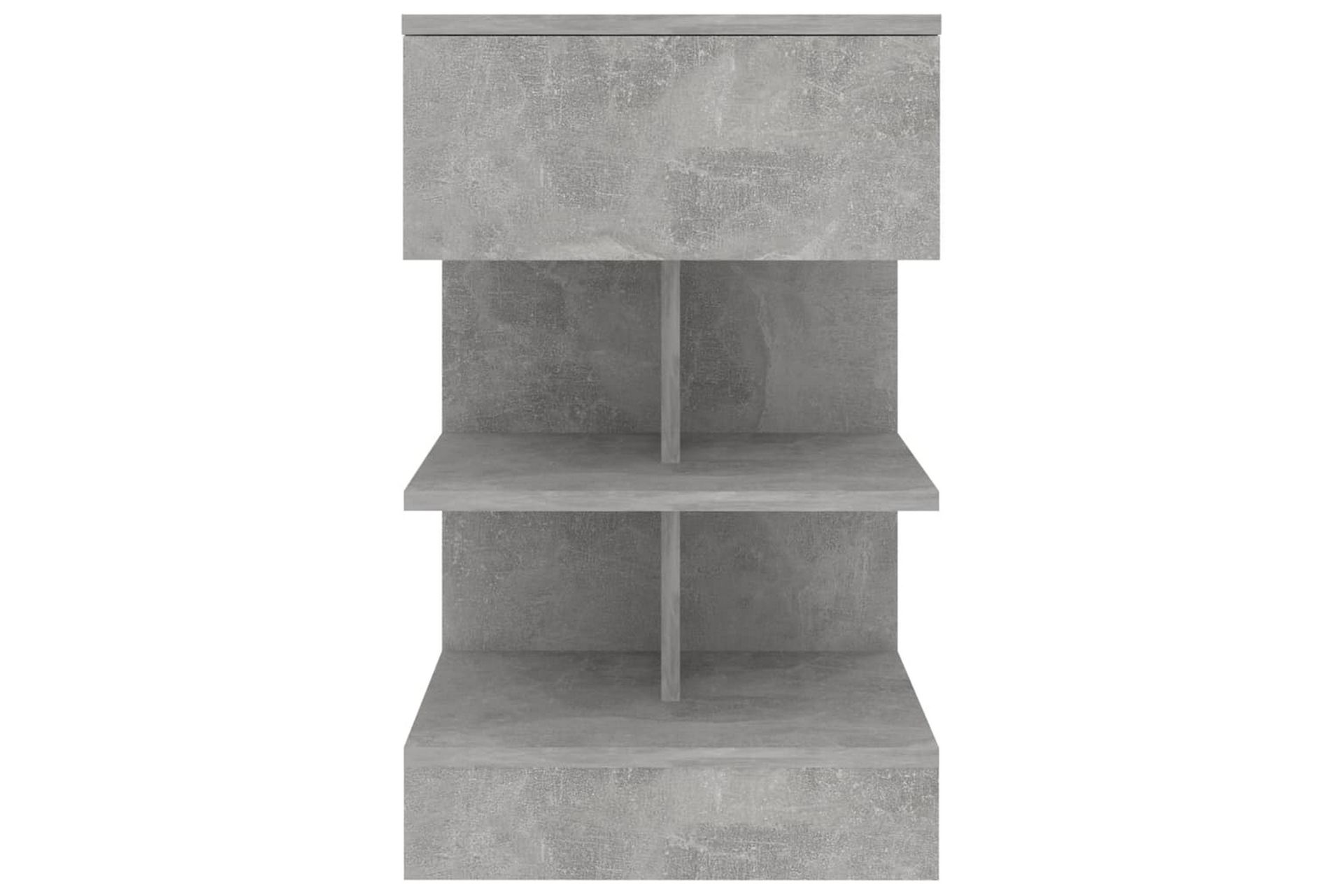 sengeskabe 2 stk. 40x35x65 cm betongrå - Grå - Møbler - Borde - Aflastningsbord - Sengebord