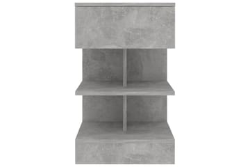 sengeskabe 2 stk. 40x35x65 cm betongrå - Grå - Møbler - Borde - Aflastningsbord - Sengebord