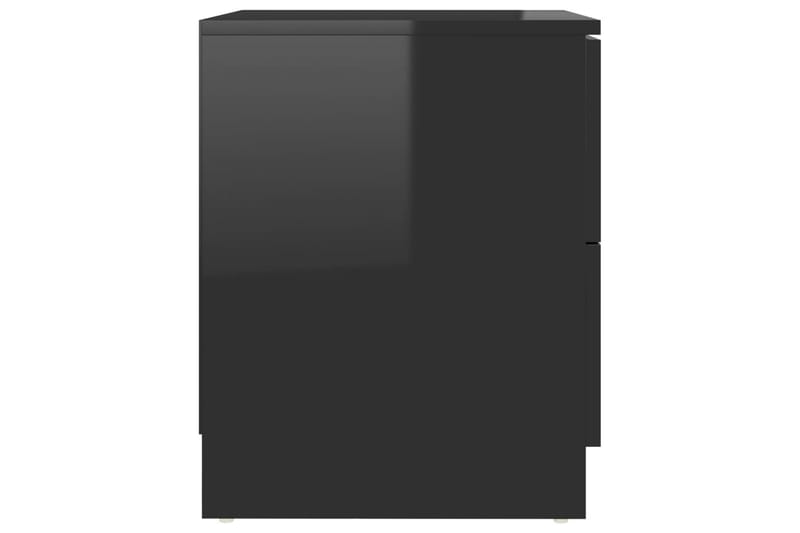 sengeskabe 2 stk. 40x40x50 cm spånplade sort højglans - Sort - Sengebord