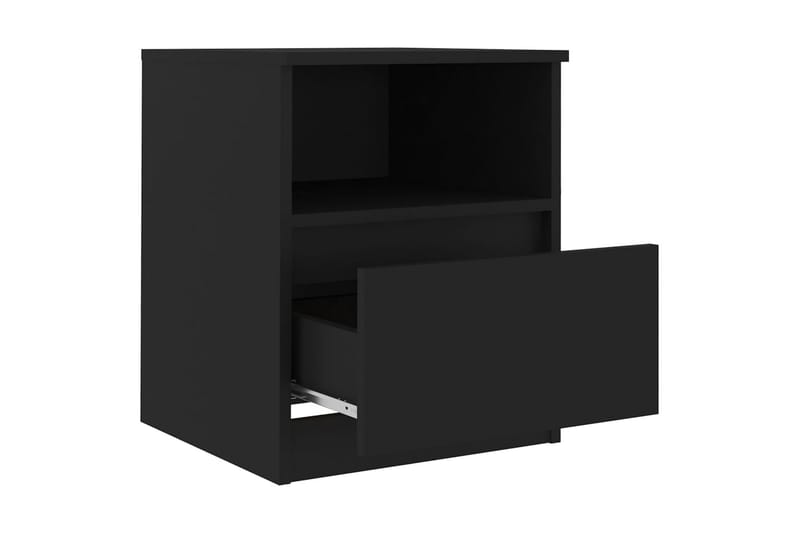 sengeskabe 2 stk. 40x40x50 cm spånplade sort - Sort - Møbler - Borde - Aflastningsbord - Sengebord