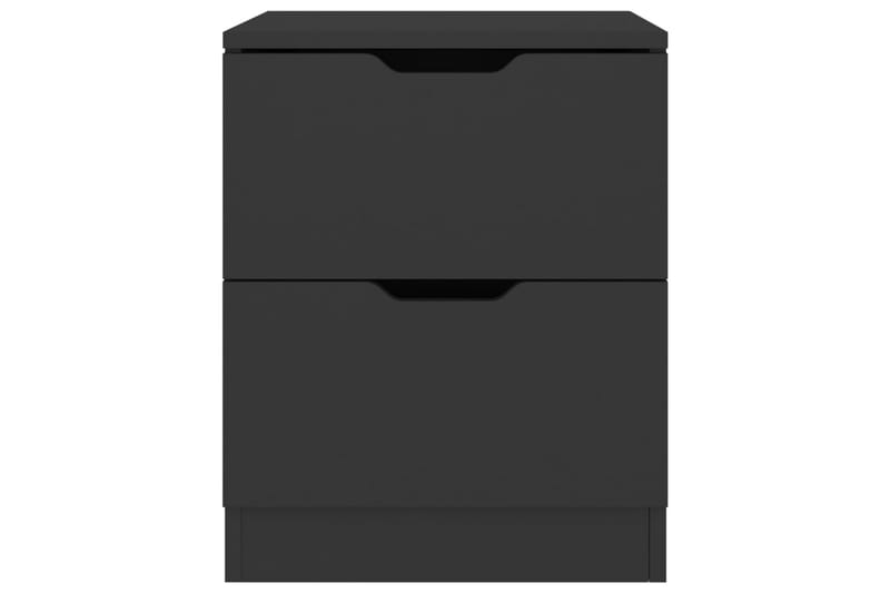sengeskabe 2 stk. 40x40x50 cm spånplade sort - Sort - Møbler - Borde - Aflastningsbord - Sengebord
