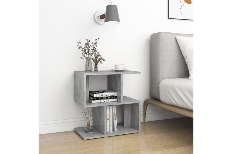 sengeskabe 2 stk. 50x30x51,5 cm spånplade betongrå - Grå - Møbler - Borde - Aflastningsbord - Sengebord