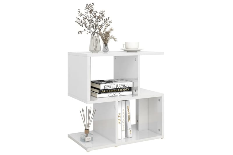sengeskabe 2 stk. 50x30x51,5 cm spånplade hvid højglans - Hvid - Møbler - Borde - Aflastningsbord - Sengebord