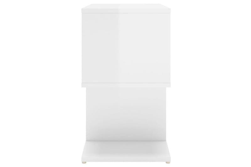 sengeskabe 2 stk. 50x30x51,5 cm spånplade hvid højglans - Hvid - Møbler - Borde - Aflastningsbord - Sengebord