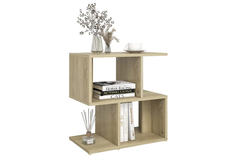 sengeskabe 2 stk. 50x30x51,5 cm spånplade sonoma-eg - Brun - Møbler - Borde - Aflastningsbord - Sengebord