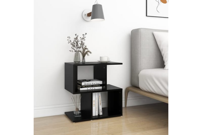 sengeskabe 2 stk. 50x30x51,5 cm spånplade sort - Sort - Møbler - Borde - Aflastningsbord - Sengebord