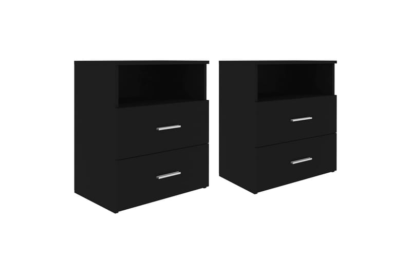 sengeskabe 2 stk. 50x32x60 cm sort - Sort - Møbler - Borde - Aflastningsbord - Sengebord