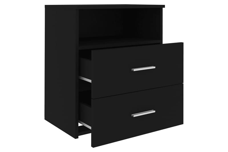 sengeskabe 2 stk. 50x32x60 cm sort - Sort - Møbler - Borde - Aflastningsbord - Sengebord