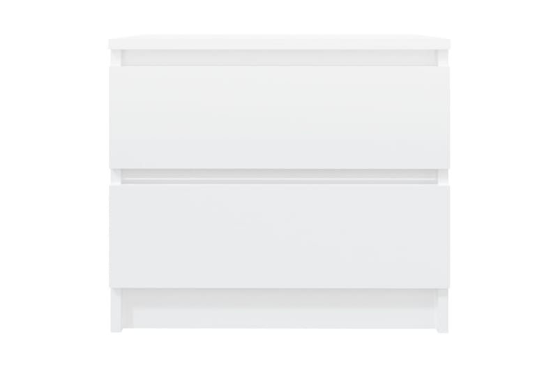 sengeskabe 2 stk. 50x39x43,5 cm spånplade hvid højglans - Hvid - Sengebord