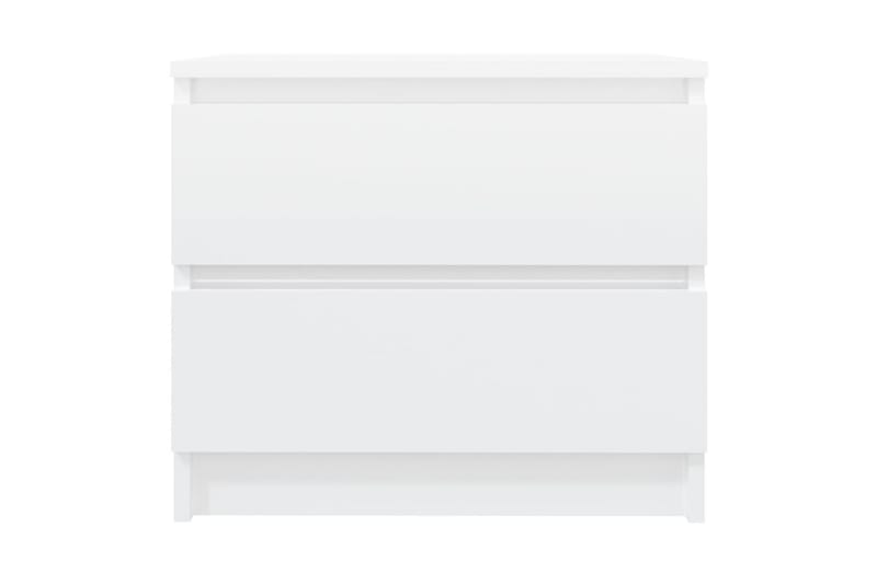 sengeskabe 2 stk. 50x39x43,5 cm spånplade hvid højglans - Hvid - Møbler - Borde - Aflastningsbord - Sengebord