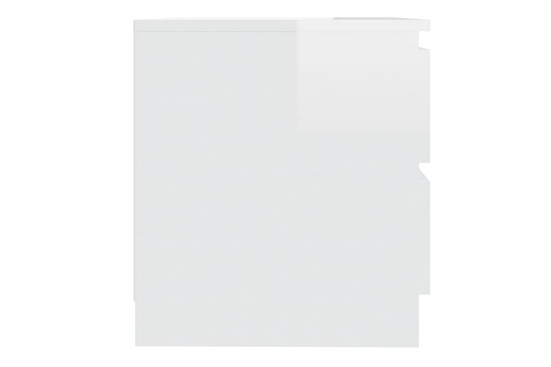 sengeskabe 2 stk. 50x39x43,5 cm spånplade hvid højglans - Hvid - Møbler - Borde - Aflastningsbord - Sengebord