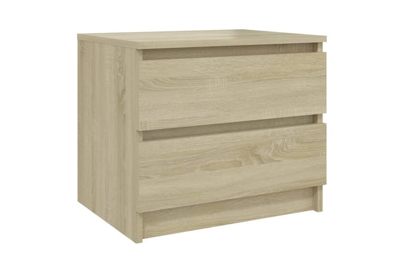 sengeskabe 2 stk. 50x39x43,5 cm spånplade sonoma-eg - Brun - Møbler - Borde - Aflastningsbord - Sengebord