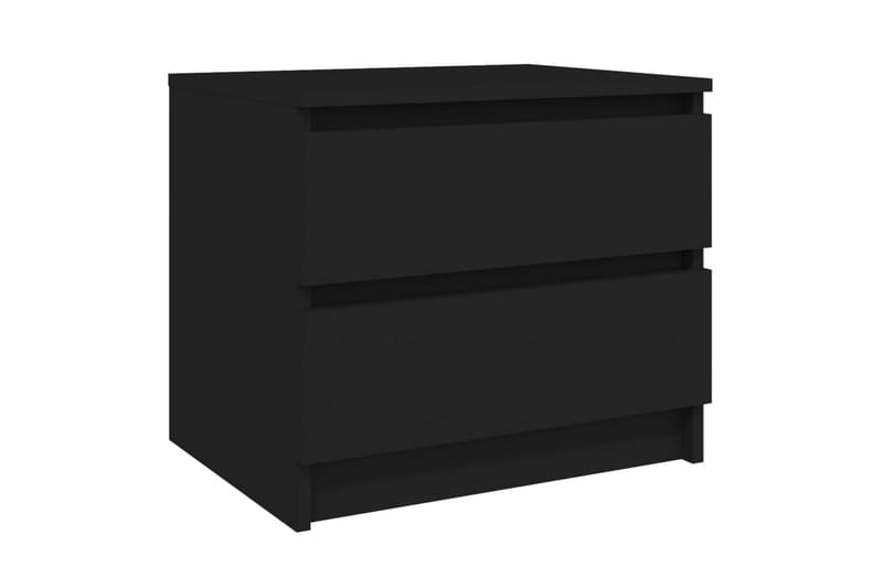sengeskabe 2 stk. 50x39x43,5 cm spånplade sort - Sort - Møbler - Borde - Aflastningsbord - Sengebord