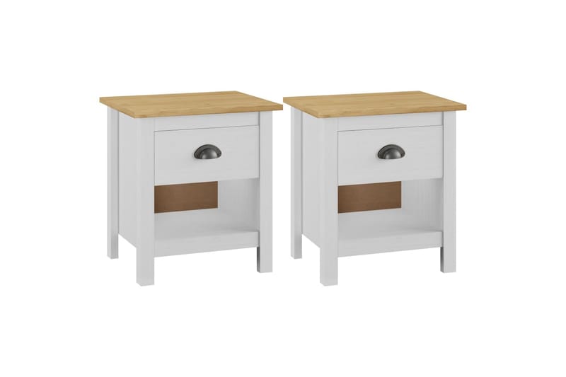 Sengeskabe 2 Stk. Hill Range 46X35X49,5 cm Massivt Fyrretræ - Møbler - Borde - Aflastningsbord - Sengebord
