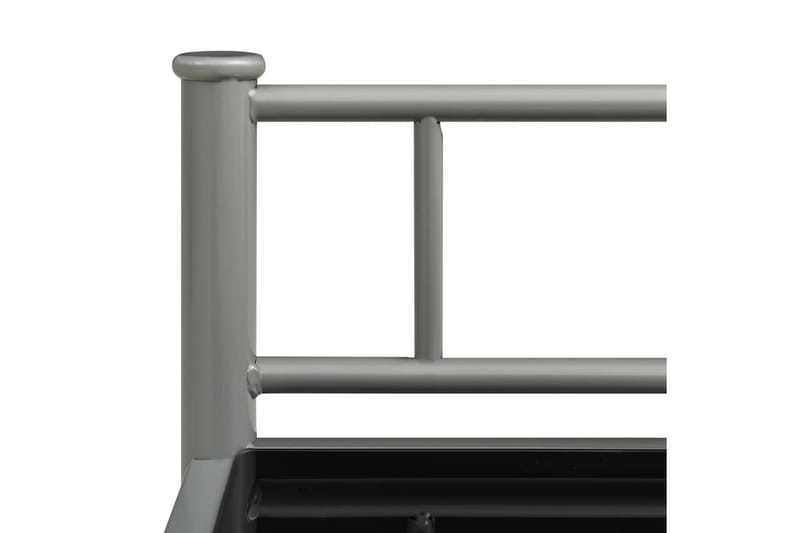 sengeskabe 2 stk. metal og glas grå og sort - Møbler - Borde - Aflastningsbord - Sengebord