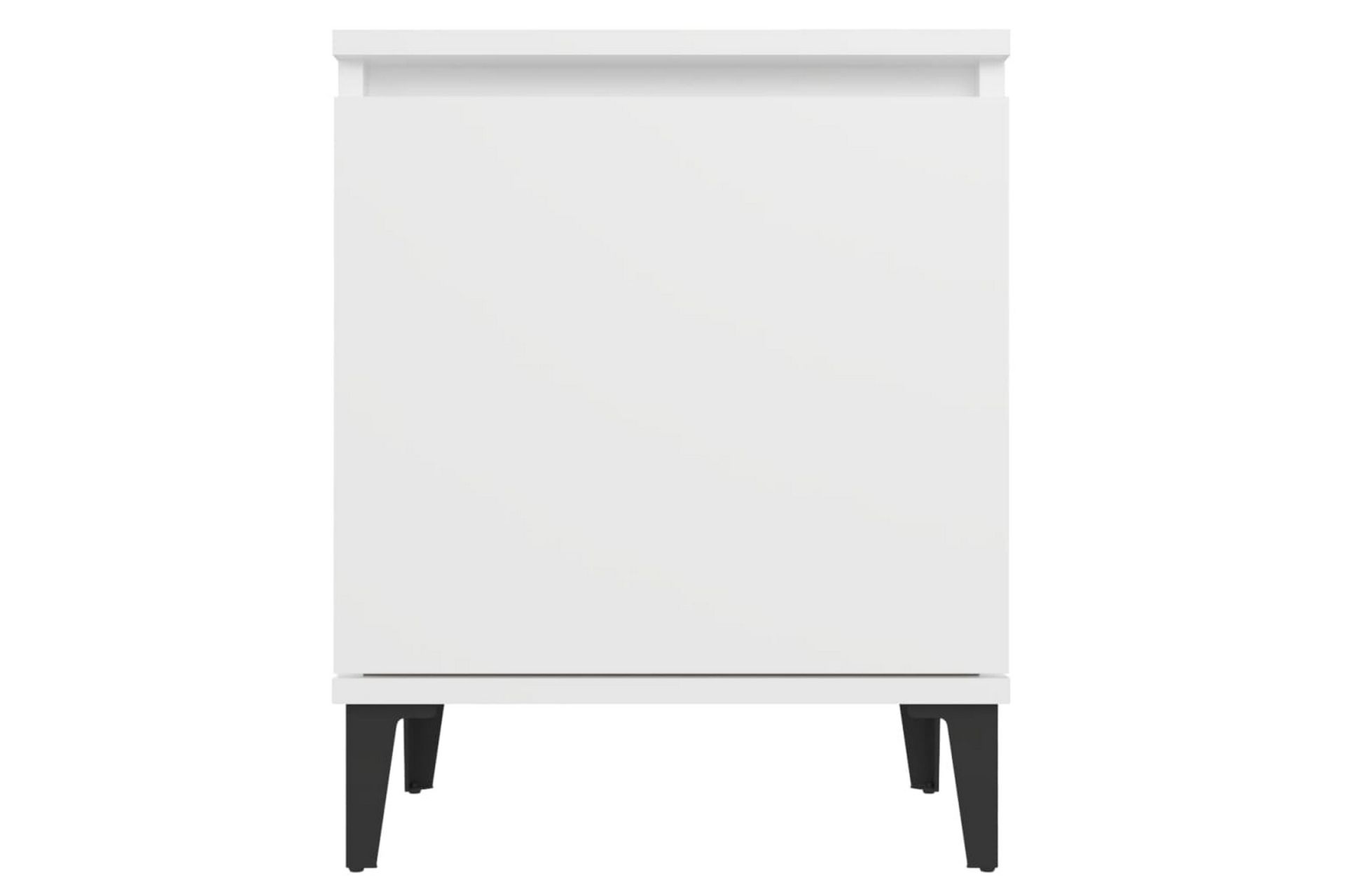 sengeskabe med metalben 2 stk. 40x30x50 cm hvid - Hvid - Møbler - Borde - Aflastningsbord - Sengebord
